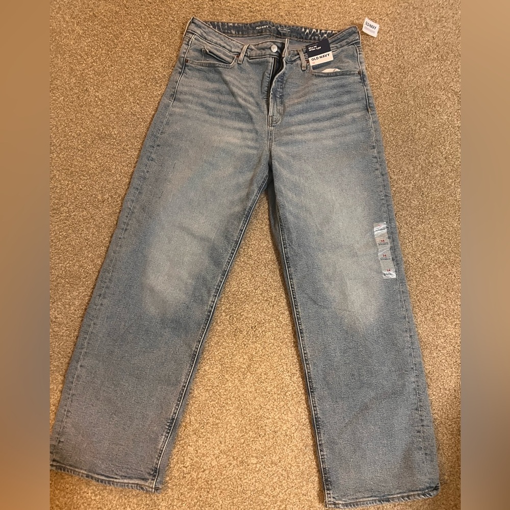 Old Navy Extra High-Waisted Wide-Leg Jeans | 16 | NWT